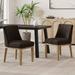 Wade Logan® Anneliesa Fabric & Rubberwood Dining Chairs Set Of 2 Wood/Upholstered/Fabric in Brown | 32 H x 19.5 W x 24.5 D in | Wayfair