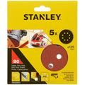 5 disques abrasifs corindons qualité supérieure anti encrassement grain 80 STA32032-XJ - Stanley