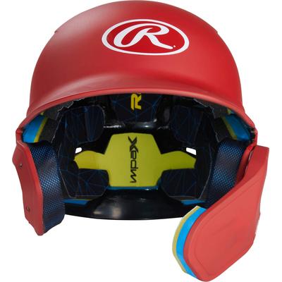 Rawlings Mach Matte Senior Baseball Batting Helmet with Adjustable Face Guard Scarlet