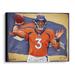 Russell Wilson Denver Broncos Stretched 20" x 24" Canvas Giclee Print - Designed & Signed by Artist Brian Konnick Limited Edition 25