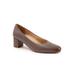 Wide Width Women's Daria Heeled Pump by Trotters in Taupe (Size 12 W)