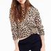 J. Crew Sweaters | J.Crew Merino Wool Crewneck Leopard Print Pullover Sweater Sz Xs | Color: Black/Tan | Size: Xs