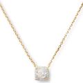 Kate Spade Jewelry | Kate Spade Gold-Tone Square Glitter Stone Mini Pendant Necklace | Color: Gold/White | Size: Os