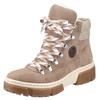 Winterboots RIEKER, Damen, Gr. 39, beige, Lederimitat, Textil, sportlich, Schuhe, Winterstiefelette, Schnürboots, Plateau, mit Warmfutter-Ausstattung