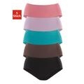 Hüftslip PETITE FLEUR Gr. 48/50, 5 St., bunt (pink, türkis, lila, taupe, schwarz) Damen Unterhosen Taillenslips