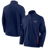 Men's Fanatics Branded Navy Washington Capitals Authentic Pro Rink Coaches Full-Zip Jacket