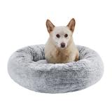 Best Friends by Sheri SnuggleSoft Faux Fur Memory Foam Calming Donut Bed Polyester in Gray | 8 H x 30 W x 30 D in | Wayfair 70749