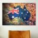 iCanvas 'Australia Flag Map' by Michael Tompsett Graphic Art on Canvas Metal in Black/Blue/Brown | 26 H x 40 W in | Wayfair 8866-1PC6-40x26