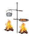 JOYDING Adjustable Swivel Camping Grill BBQ Grill For Outdoor Barbecue Cooking in Gray | 48 H x 25.19 W in | Wayfair LIU72