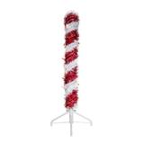 Kurt Adler Tinsel Candy Cane Lighted Display Plastic in White | 36 H x 3.5 W x 12 D in | Wayfair UL1292