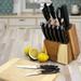 Martha Stewart Stainless Steel 14 Piece Cutlery & Knife Block Set In Black Stainless Steel in Black/Gray | 8.4 H x 6 D in | Wayfair 950118556M