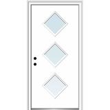 Verona Home Design Primed Fiberglass Prehung Front Entry Doors Fiberglass | 81.75 H x 37.5 W x 6.5625 D in | Wayfair Z03752125R