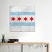 Winston Porter Chicago Flag w/ Grunge Graphic Art on Canvas in Blue/Gray/Red | 26 H x 26 W x 1.5 D in | Wayfair 512ECC65F40F4921889A41BEAEC149F5