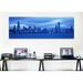 Ebern Designs Panoramic View of an Urban Skyline at Dusk, Chicago, Illinois - Wrapped Canvas Photographic Print Canvas in Black/Blue/Indigo | Wayfair