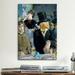 Vault W Artwork 'At the Café' by Edouard Manet Painting Print on Canvas Canvas/Metal in Black/Blue/Green | 40 H x 26 W x 1.5 D in | Wayfair