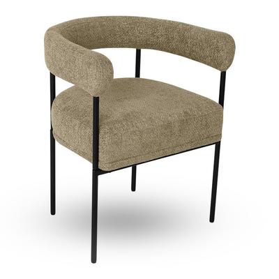 Stuhl ARCADE - Polsterstuhl, Tweed in Taupe & schwarzes Metall Image