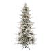 The Holiday Aisle® 7' 5" H Slender Green Pine Christmas Tree w/ 450 Lights, Steel in Green/White | 50 W x 22 D in | Wayfair