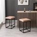 17 Stories 24" Counter Stool Upholstered/Metal in Brown | 24 H x 17.3 W x 15.3 D in | Wayfair 615B1575BCEA4FEFBF8E3F8F15B9659B