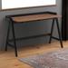 George Oliver Walnut & Black Writing Desk w/ USB Ports Wood in Black/Brown | 32.25 H x 50 W x 24 D in | Wayfair 09A9514CC5F54864B32F5531AE2EC078