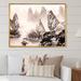 Millwood Pines Chinese Traditional Landscape IV - Traditional Canvas Artwork Canvas, Cotton in Black/White | 12 H x 20 W x 1.5 D in | Wayfair