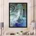 Wrought Studio™ Turquoise Liquid Art - Modern Canvas Wall Decor Metal in Blue/Gray/Green | 32 H x 16 W x 1.5 D in | Wayfair