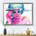 House of Hampton® Shine Turquoise Sensual Portrait - Glam Canvas Art Print Canvas in White | 24 H x 36 W x 1 D in | Wayfair