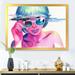 House of Hampton® Shine Turquoise Sensual Portrait - Glam Canvas Art Print Canvas in White | 24 H x 36 W x 1 D in | Wayfair