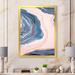 Wrought Studio™ Luxury Blue Marble Swirl Flow Art III - Modern Canvas Wall Art Canvas in White | 36 H x 24 W x 1.5 D in | Wayfair