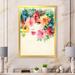 House of Hampton® Beige Floral Woman Portrait Iii - Glam Canvas Wall Decor Metal in Green/Red/White | 32 H x 16 W x 1 D in | Wayfair