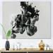 Wrought Studio™ Black & Grey Mixed Liquid Ink V - Modern Canvas Artwork Canvas in Black/Gray | 30 H x 40 W x 1.5 D in | Wayfair