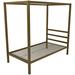 F4 Twin Size Modern Steel Canopy Bed Frame In Gold Metal Finish Metal in Yellow | 74 H x 42 W x 79 D in | Wayfair TGMPCB1583871