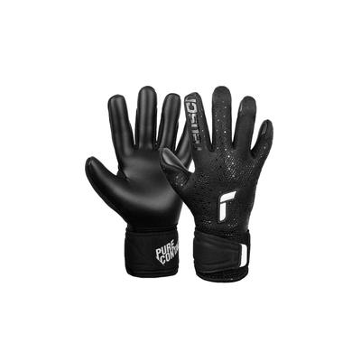 Torwarthandschuhe REUSCH "Pure Contact Infinity Junior", Kinder, Gr. 5, schwarz, 49% Elastodien, 43% Polyester, 8% Polyamid, unifarben, sportlich, Handschuhe, mit Grip Infinity Belag