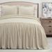 Lush Decor Belgian Flax Prewashed Linen Rich Cotton Blend Bedspread 3Piece Set