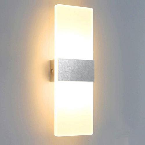 LED Wandleuchte Innen/Außen Wandleuchten Modern Wandlampe Wandbeleuchtung Treppenhaus Flur 12W
