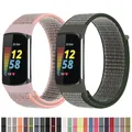 Bracelet pour montre intelligente Fitbit Charge 5 accessoires de sport bracelet à boucle en nylon