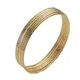 Bracelets indiens plaqués or et argent pour femmes 6 pièces/ensemble grand cercle de 68mm bijoux
