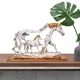 Statue de cheval indien en résine Sculpture d'art de cheval ornement artisanal pour la maison et