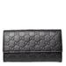 Gucci Bags | Gucci Signature Gg Black Clutch Fold Over Gg Wallet Bag Box Purse Italy New | Color: Black | Size: Os