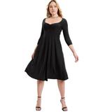 Plus Size Women's Sweetheart Swing Dress by June+Vie in Black (Size 14/16)