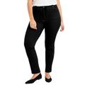 Plus Size Women's Curvie Fit Straight-Leg Jeans by June+Vie in Black (Size 16 W)