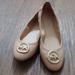 Coach Shoes | Coach Ballet Flats With Gold Coach Hardware/ Size 6.5 | Color: Cream | Size: 6.5