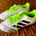 Adidas Shoes | Adidas Copa 20.4 Fg J Soccer Cleats White Black Green Ef1917 Size 3 | Color: Black/White | Size: 3bb