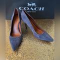 Coach Shoes | Coach Suede Shoes, Heels | Color: Blue | Size: 8