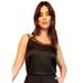 Plus Size Women's Lace-Trim Cami by June+Vie in Black (Size 10/12)