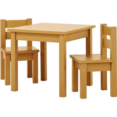 Kindersitzgruppe HOPPEKIDS "MADS Kindersitzgruppe", gelb, FSC-zertifizierter Holzwerkstoff, MDF, FSC-zertifiziertes teilmassives Holz, Sitzmöbel-Sets, in vielen Farben, mit zwei Stühlen