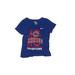 Nike Active T-Shirt: Blue Solid Sporting & Activewear - Kids Girl's Size Medium