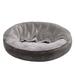FurHaven Velvet & Wave Faux Fur Hooded Donut Bed Polyester in Gray | 7 H x 24 W x 24 D in | Wayfair 12253497