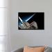 East Urban Home Space Shuttle Endeavour Backdropped By Space & Earth's Horizon by Stocktrek Images - Wrapped Canvas Print | Wayfair