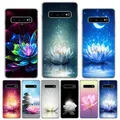 Coque de téléphone en silicone étui à fleurs bleu et blanc Lotus pour Samsung Galaxy M21 M30S M31