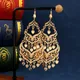 Arabesque-Boucles d'oreilles pendantes avec glands en forme de cœur pour femme plaqué or bijoux de